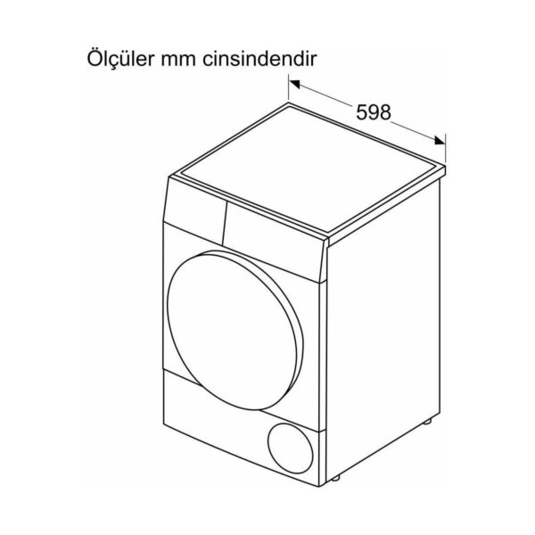 Bosch WQJ2420XTR Isı Pompalı Kurutma Makinesi 9 kg Gümüş Serie 6 Enerji Sınıfı E Nem Sensörü ile