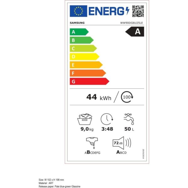 Samsung WW90DG6U25LEAH A Enerji Sınıfı 9 kg 1400 Devir Beyaz Çamaşır Makinesi