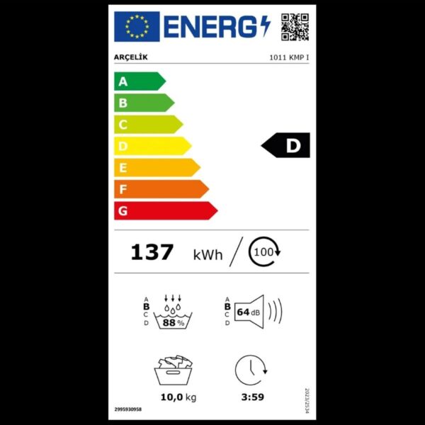 Arçelik 1011 KMP I 10 Kg Kurutma Makinesi