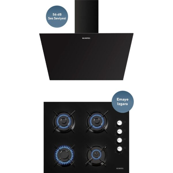 Kumtel 2’li Siyah Ankastre Set (KO-40 TAHDF + DA6-833)