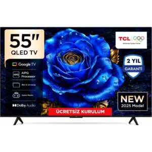 TCL 55T61C 55" 140 Ekran Uydu Alıcılı 4K Ultra HD Google Smart QLED TV