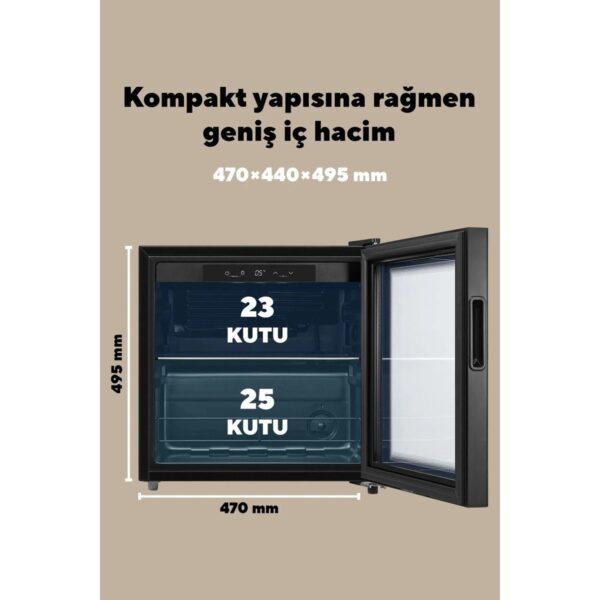 KUMTEL 44L HMB-60 Mini Buzdolabı E Enerji Sınıfı Siyah Renk Büro Tipi Kullanım İçin