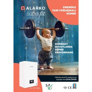 Alarko SUF 24 24 kW Premiks Tam Yoğuşmalı Kombi Hermetik Baca ile Isıtma Tekniği