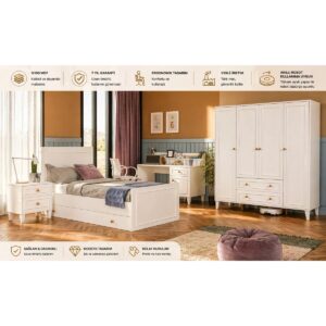 Madrid Genç Odası Takımı (%100MDF Üretimi)