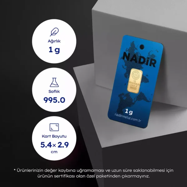 1 Gram Külçe Altın (24 Ayar 995,0)