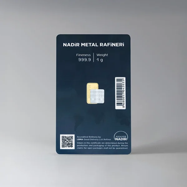 1 Gram Külçe Altın (24 Ayar 999,9)