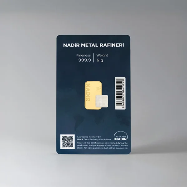 5 Gram Külçe Altın (24 Ayar 999,9)